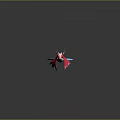 Mythical Fantasy Game Movie Character With Pink Blue Green Feathery Tail And Scaled Body