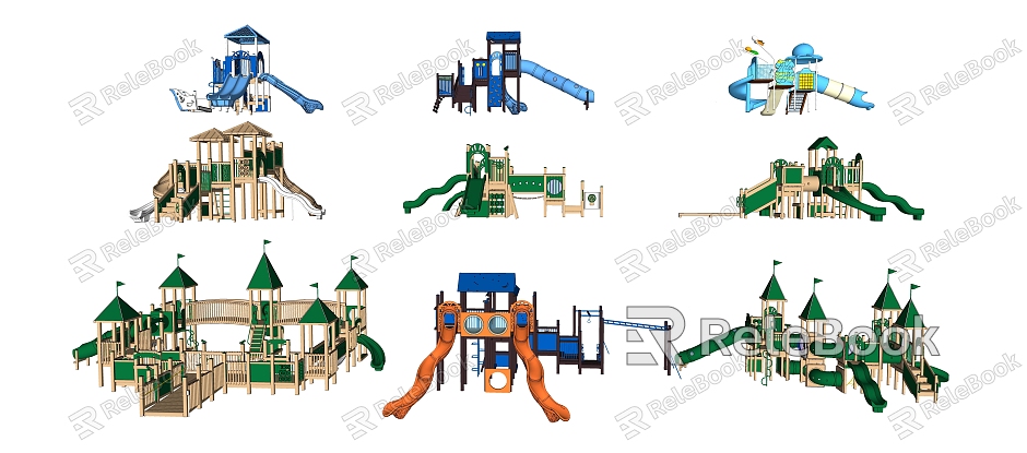 Modern Amusement Equipment Children's Slide Children's Amusement Equipment Children's Animal Slide Equipment Children's Activity Site Equipment model