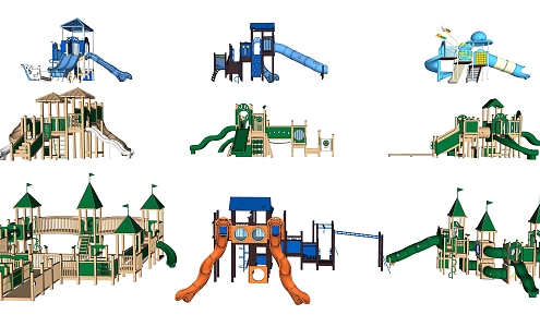 Modern Amusement Equipment Children's Slide Children's Amusement Equipment Children's Animal Slide Equipment Children's Activity Site Equipment 3d model