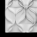 Elegant Modern Wall Design with Decorative Curved Patterns and Smooth White Texture