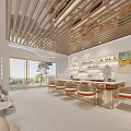 Modern Beauty Hair Salon Interior With Styling Chairs Reception Desk Product Shelves And Soft Lighting
