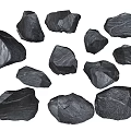 Natural Black Stone and Wood Materials for Creative Home Decor Projects