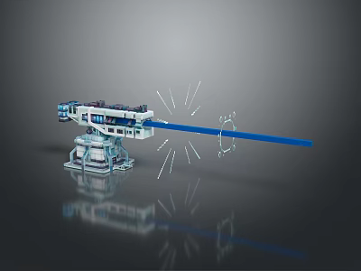 Scenic Windmill Landscape Featuring Blue Blades White Structure And Water Reflection 3d model