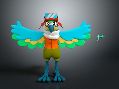 bird game animal cartoon animal realistic animal 3d model