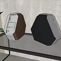 Modern desktop computer host 3d model