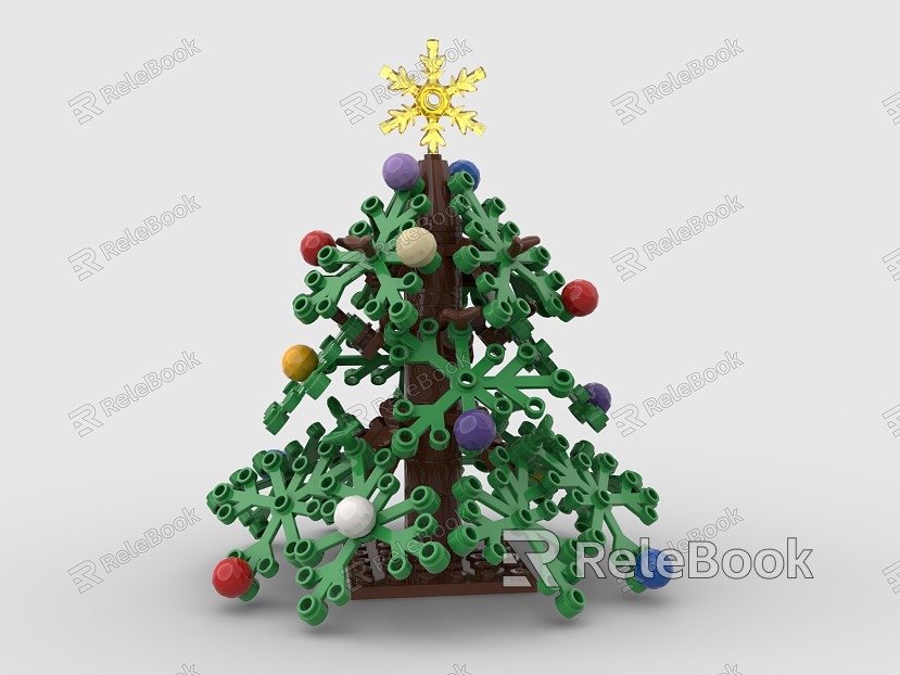 LEGO Toy Christmas Tree Christmas Santa Claus Winter Christmas Eve model