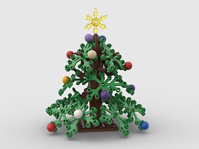 LEGO Toy Christmas Tree Christmas Santa Claus Winter Christmas Eve model