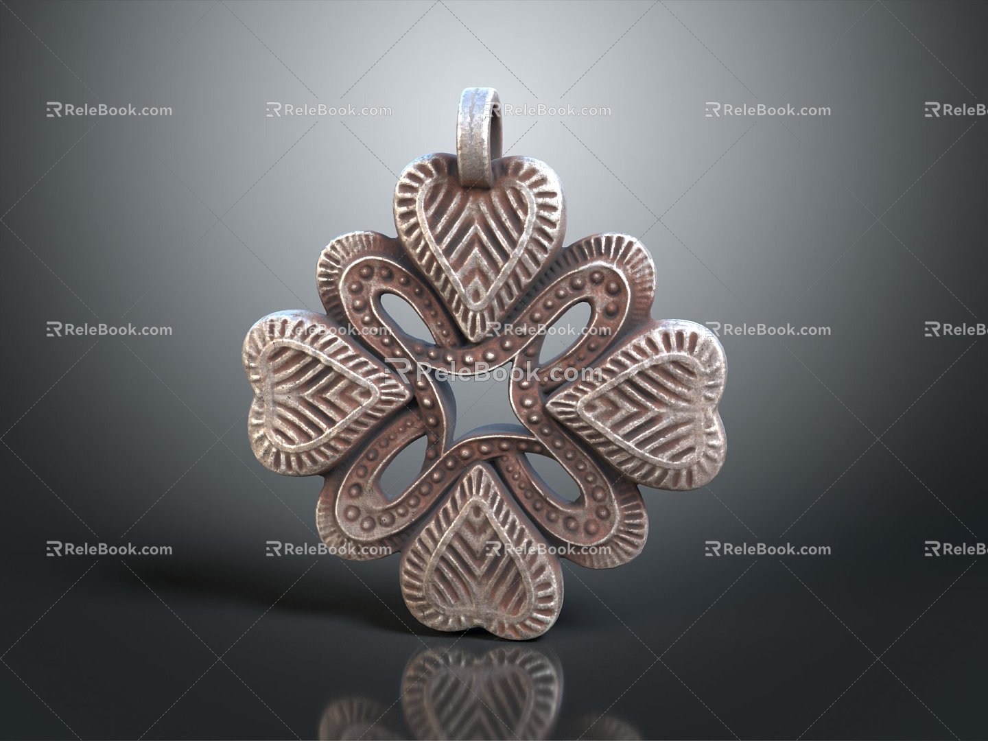 Modern Pendant Heart Pendant Pendant Jewelry 3d model