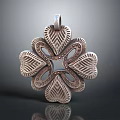 Exquisite Floral Jewelry Pendant Featuring Intricate Heart Petals And Hollow Filigree Design