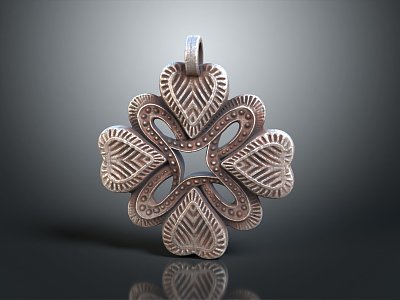 Modern Pendant Heart Pendant Jewelry 3d model