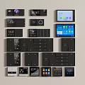 Switch air conditioner control panel intelligent voice display video phone 3d model