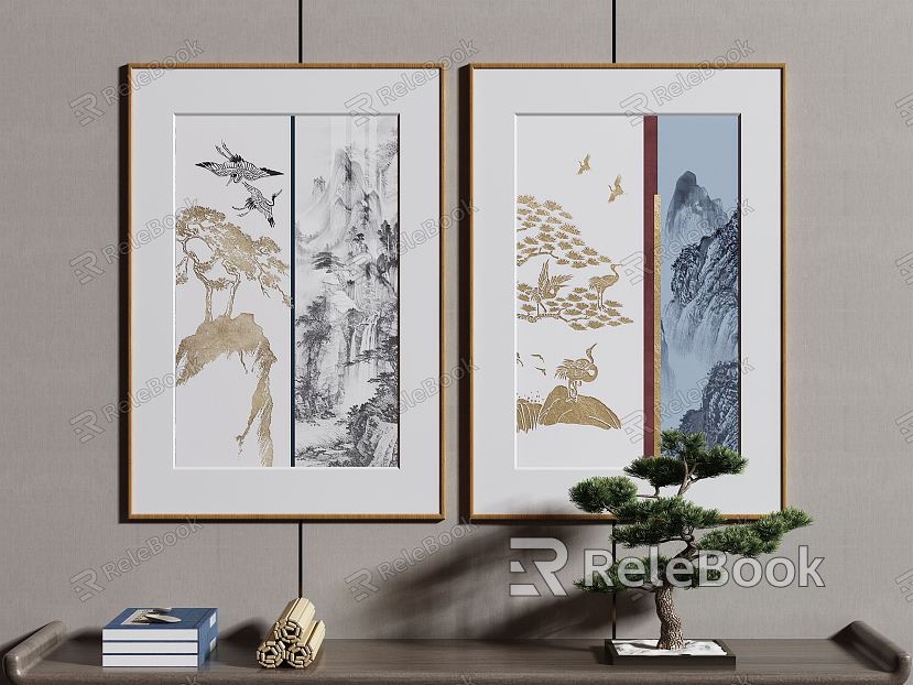 New Chinese Decorative Painting Hanging Painting model