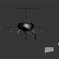 Gray Jet Aircraft Model Featuring Cockpit Landing Gear And Tail Fin