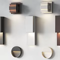 Modern Wall Sconces With Different Styles And Colors For Home Interior Decor 3d model