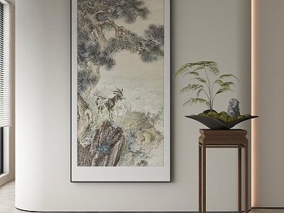 New Chinese Decorative Painting 3d model