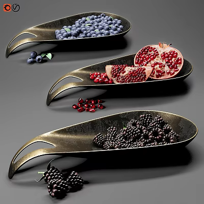 Modern Fruit Plate Fruit Plate Fruit Plate 3d model