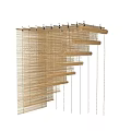 Bamboo Blinds With Natural Material Textured Design For Home Window Decor