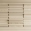 Various Decorative Crown Molding Styles with Ornate Patterns for Interior Design 3d model