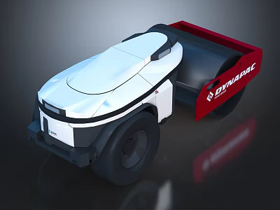 Dynavac Red And White Compact Industrial Cleaning Machine Design 3d model