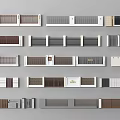 Modern Building Exterior Wall Design Display With Various Materials And Patterns