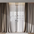 Elegant Modern Curtains With Sheer Panels And Neutral Tones For Interior