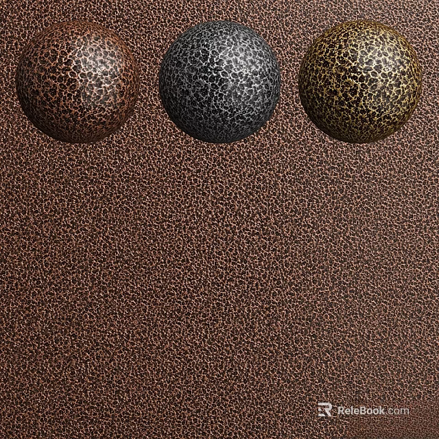 Spherical Components With Leopard Print In Brown Black And Gold Textured Background 3d model