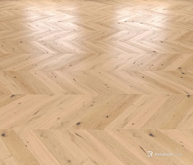 Light Colored Wood Flooring With Herringbone Pattern And Natural Look 3d model