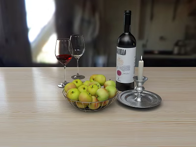 Modern Wine Wine Table 3d model