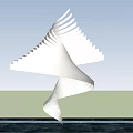 Modern Urban Sculpture Landscape Sculpture 3d model