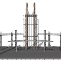 Industrial Equipment Heavy Duty Steel Framework With Platforms And Tower Structures