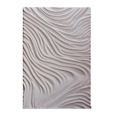 Light Colored Decorative Wall Panel With Modern Wavy Textured Surface Design 3d model