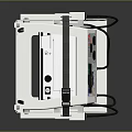 White Medical Device Monitor With ECG Waveform Display Screen Buttons Knobs And METRON Brand