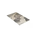 Square Carpet With Abstract Pattern In Neutral Gray And White Tones For Modern Living Room