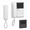 Home Intercom System With White Handset And Multiple Display Devices