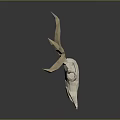 Low Poly Deer Skull Design With Geometric Shapes And Minimalist Aesthetic