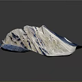 3D Terrain Model Featuring Mountain Range With Snow Covered Peaks And Blue Lake