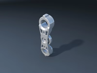 Road Infrastructure Durable Metal Component with Holes and Segmented Structure Design 3d model