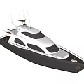 Modern Yacht Exterior Design With Sleek Structure 3d model