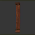 Traditional Wooden Bookshelf With Intricate Carved Details And Multiple Storage Shelves