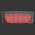 Fresh Organic Ground Beef Packaged in Clear Plastic Container for Sale