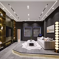 Modern Luxury Living Room With Sofa Coffee Table Floor Lamp TV Bookshelf And Rug