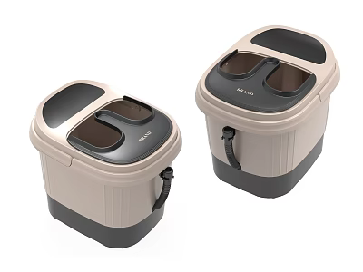 Two Modern Household Trash Bins With Lid And Pedal Design For Daily Use 3d model