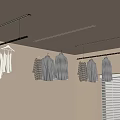 Modern electric drying rack stealth drying rack 3d model