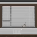 Modern Bay Window Blinds 3d model