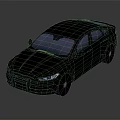 Black Police Sedan With Roof Emergency Lights And Front Badge Design