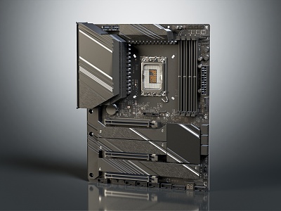 Modern computer motherboard computer motherboard 3d model