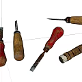 Modern tools Old chisel 3d model