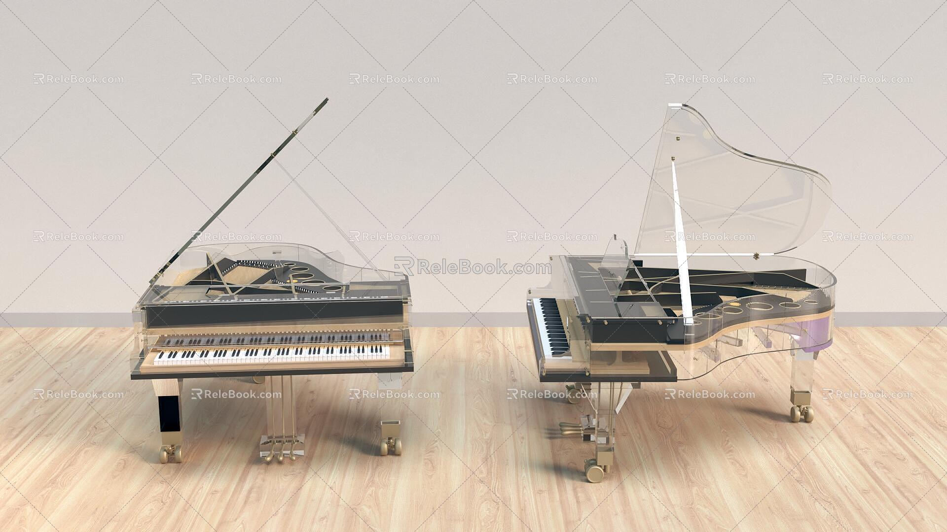 Piano Acrylic Piano Transparent Piano model