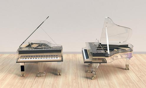 Piano Acrylic Piano Transparent Piano 3d model