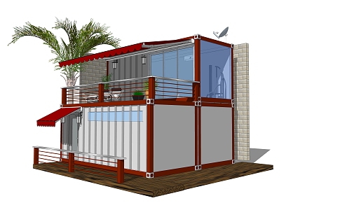 INDUSTRIAL LOFT CONTAINER CONSTRUCTION 3d model